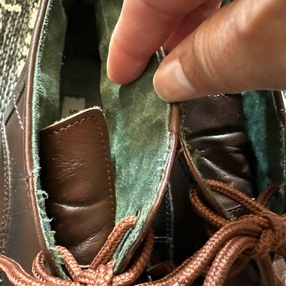 Men’s Steve Madden Dark Brown Chukka Boots Ankle Boots Leather Lace Up size 9 - Picture 12 of 13